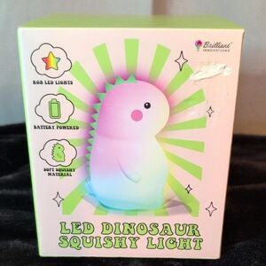 White LED Dinosaur Night Light Soft‎ and Huggable